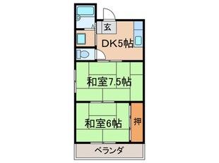 シャトレ大浦Ⅲの物件間取画像